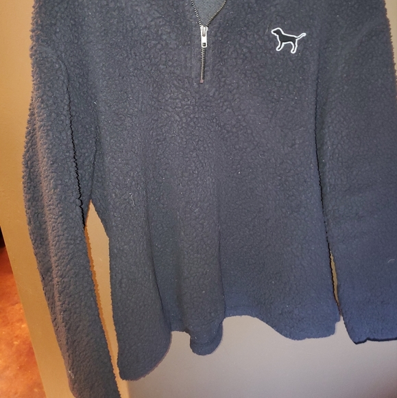 Pink Victoria Secret 1/2 zip sherpa - Picture 2 of 6